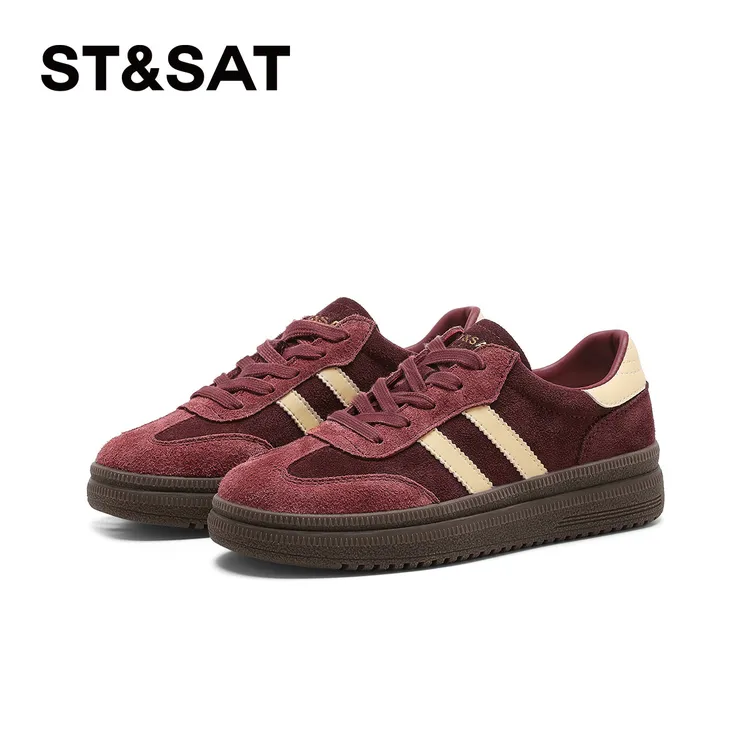 星期六复古软底德训鞋女2025年秋季新款增高休闲鞋百搭小个子板鞋