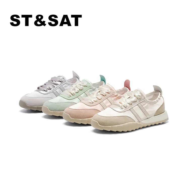 星期六女2025年秋季新款芭蕾风百搭休闲低帮轻便系带运动鞋女款