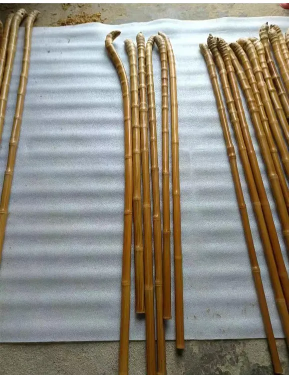 实心玉竹登山手仗爬山棍子拐杖竹子手棍红皮老料