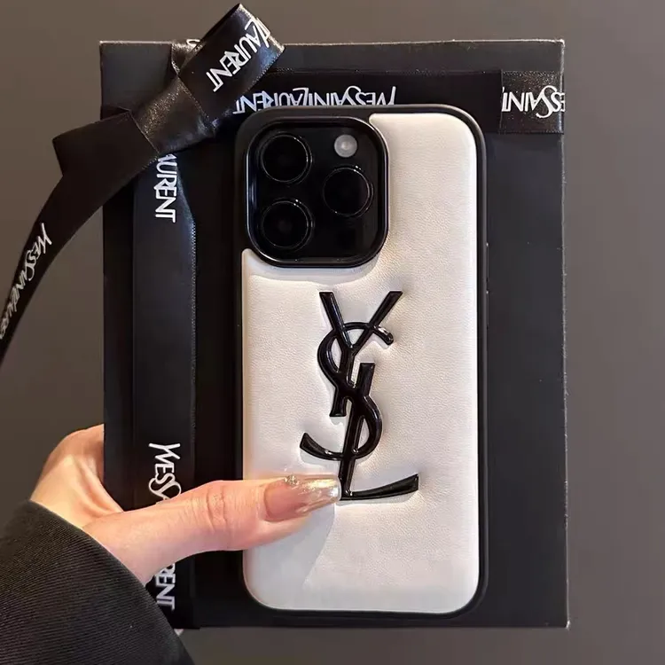 潮牌小羊皮高级感适用苹果14ProMax手机壳防摔11时尚iPhone15女套