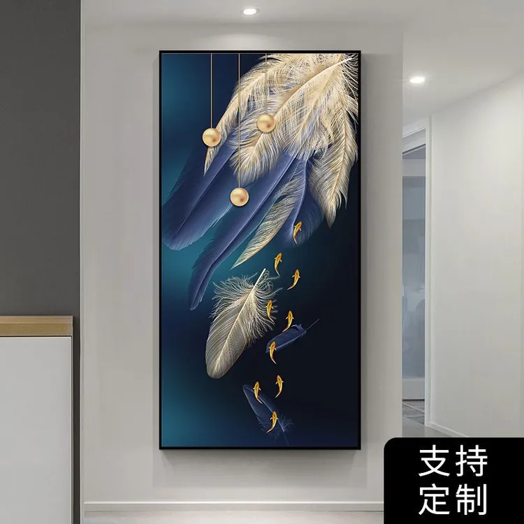 轻奢现代简约玄关自粘装饰画墙贴过道走廊客厅壁纸墙画贴画墙壁纸