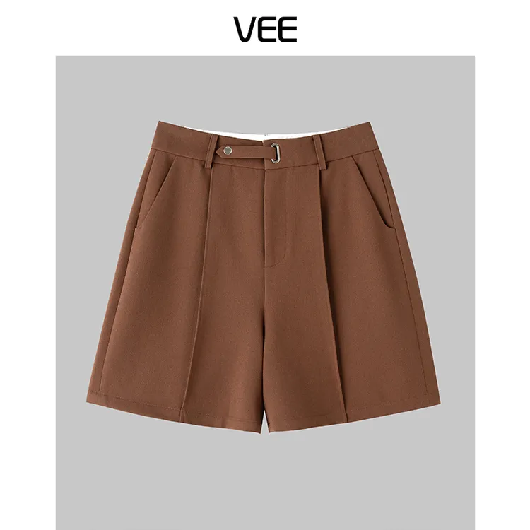 VEE【盛夏奇遇】简约通勤中裤西装显瘦直筒阔腿百搭宽松高腰薄款
