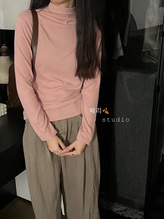 （云朵）软糯糯~云朵感羊绒打底衫~秋冬半高领套头修身打底显瘦5色