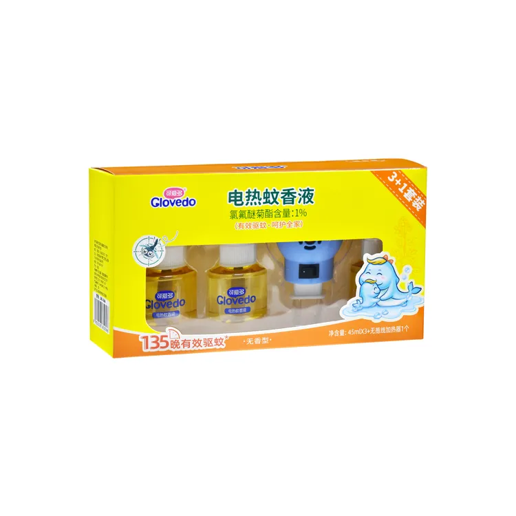 可爱多家用插电无香型套盒驱蚊温和补充液