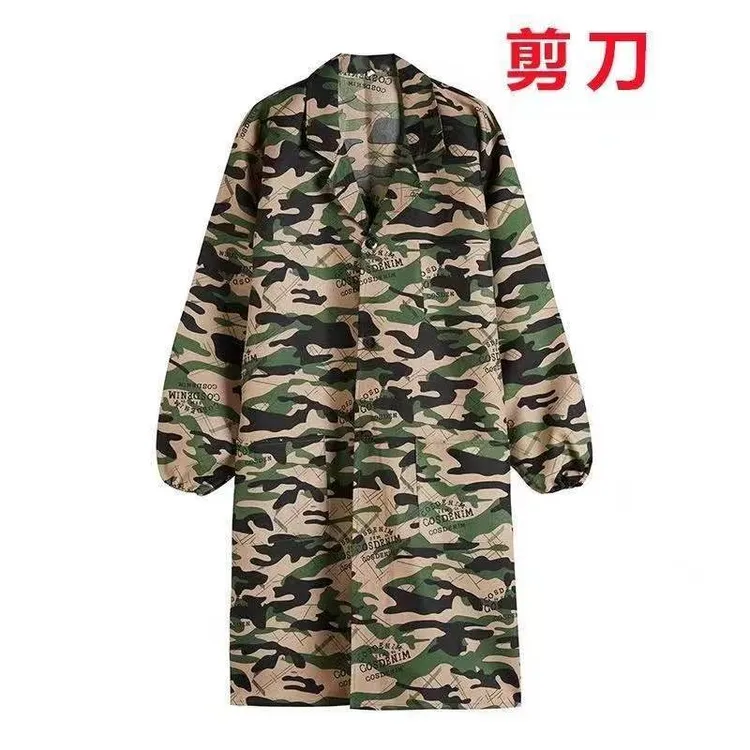 工作服男装大褂迷彩劳保服秋冬长袖款汽修搬运耐磨耐脏蓝罩衣印字