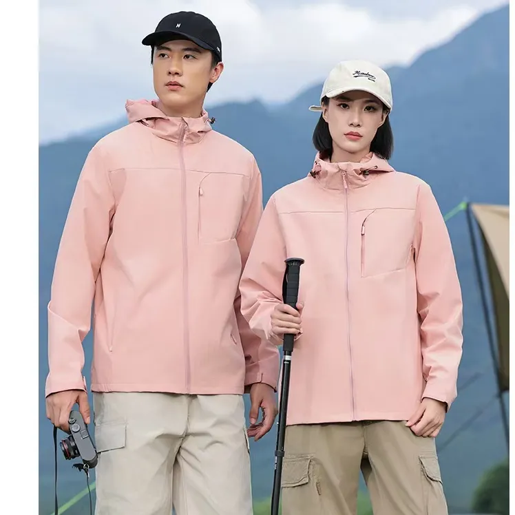 外套秋季连帽男女户外休闲新款春秋爆款运动冲锋衣情侣复古登山服