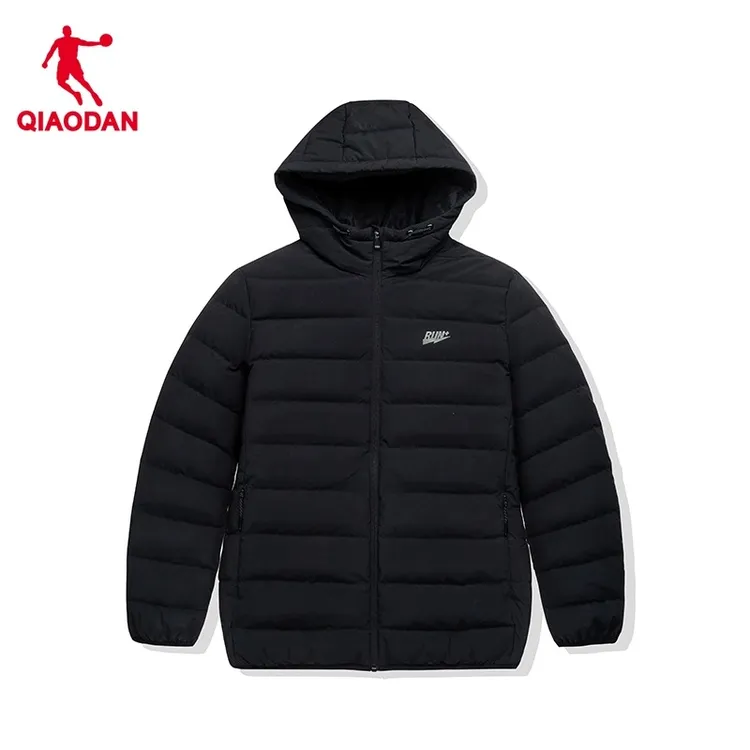 乔丹羽绒服男士冬季款户外防风防泼水加厚保暖防寒连帽运动外套