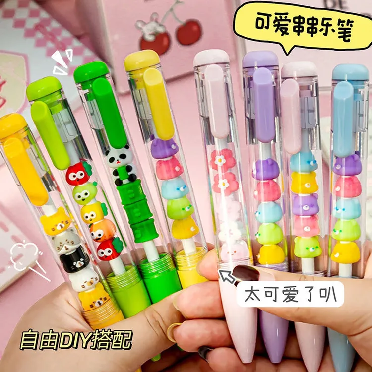 （萌萌哒一店）串串乐可换芯萌趣造型萌粒笔 （赠强力速干胶水）