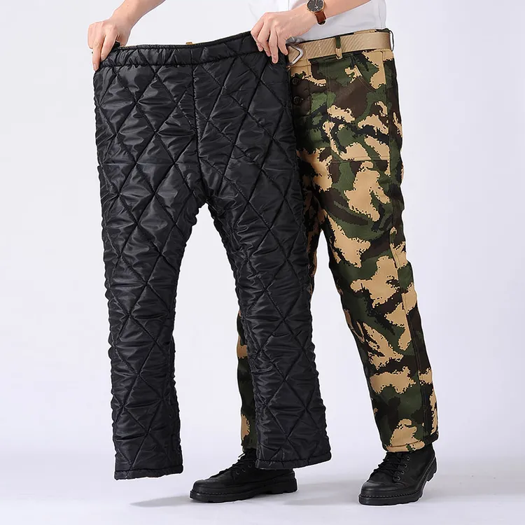 迷彩棉裤男加厚加肥中老年冬季大码保暖裤冷库加大工作服外穿棉裤