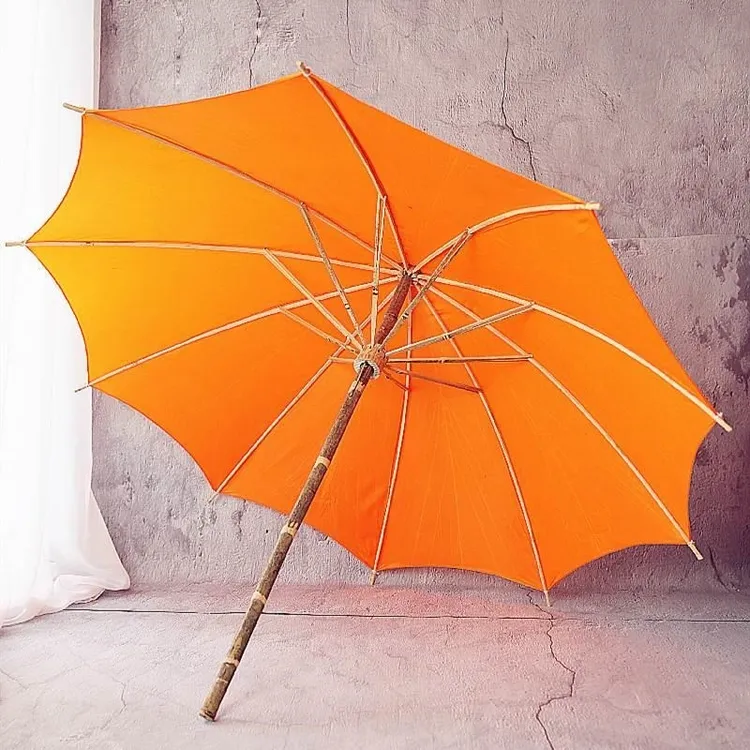 沛欣油布伞手工竹伞桐油直杆伞长柄雨伞老式复古风民国风影视拍摄