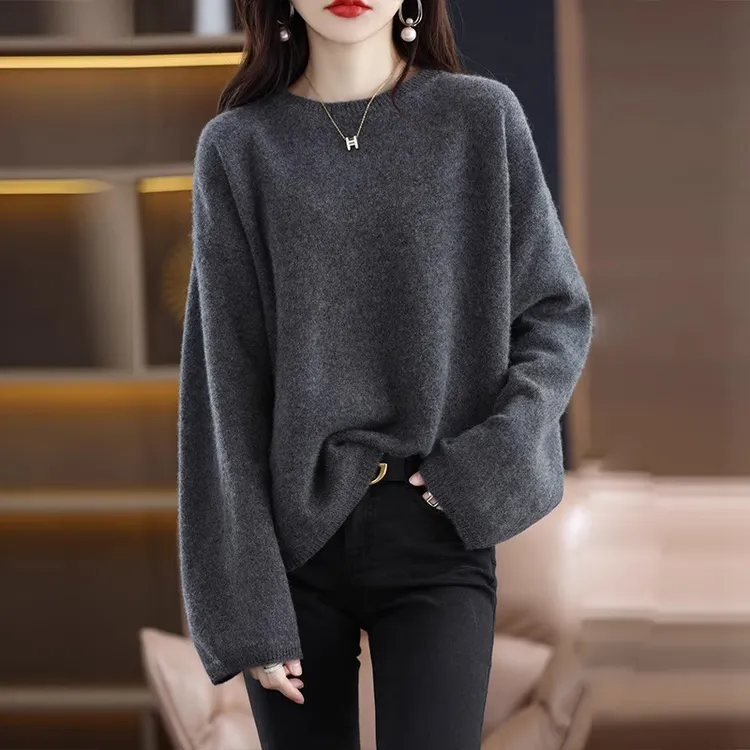 法式高级感女士毛衣2025秋冬季新款大码宽松休闲显瘦气质打底衫