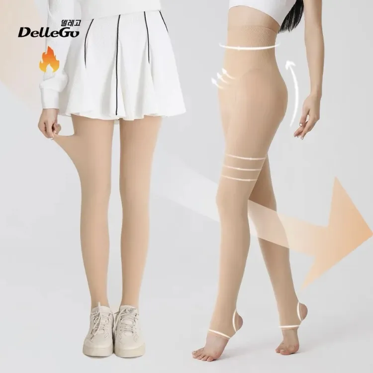 韩国DelleGo高尔夫丝袜秋冬新款运动防晒保暖裤袜自然肤色打底裤