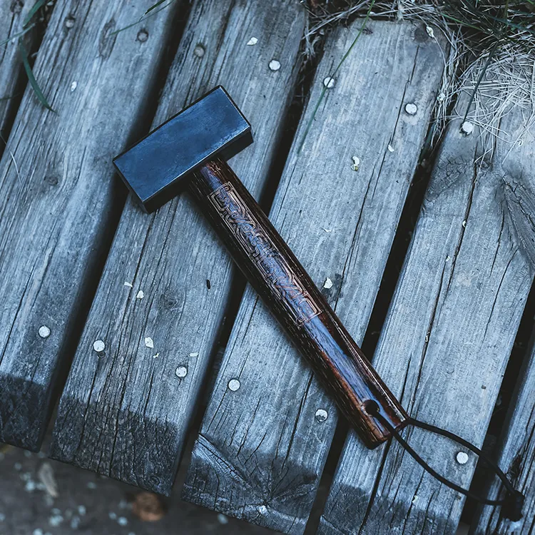 卓赫ZENHEO 手工锻造高碳钢户外EDC工具锤劈柴锤地钉锤盘古露营锤