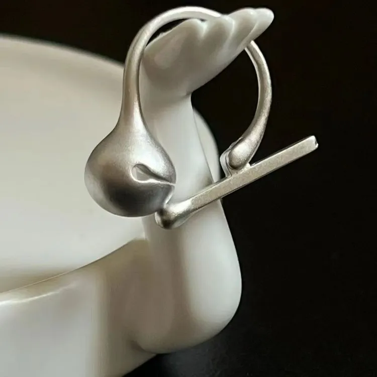 合金戒指 解压可按动木鱼戒指木鱼敲敲烦恼全消创意设计解压指环