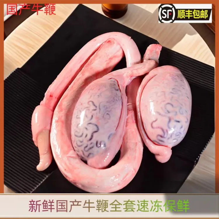 营养黄牛三宝全套整根生鲜全套牛宝现杀滋补整鲜冻牛宝牛睾丸进口