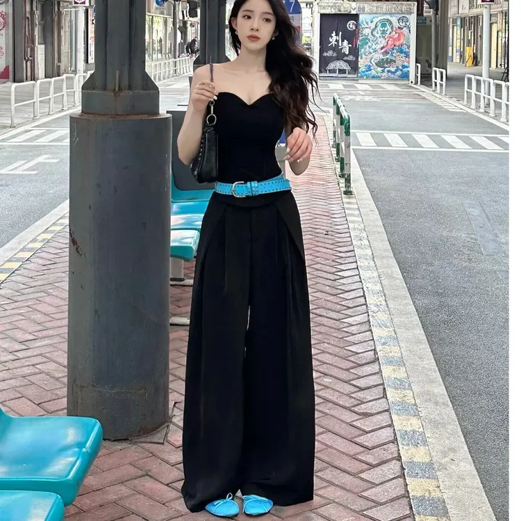 BETTER ME 欧美风性感立体鱼骨束身抹胸修身背心显瘦内搭露肩上衣