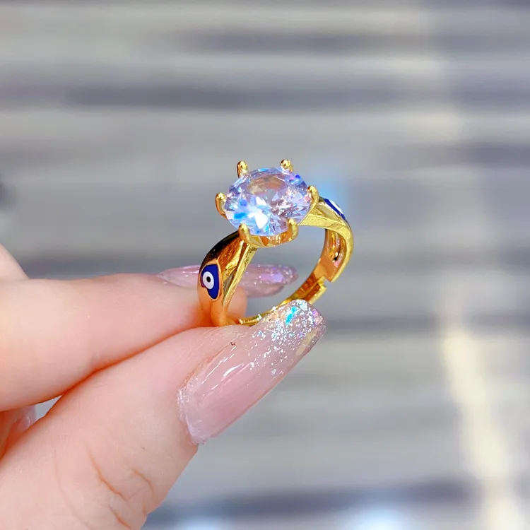 钛钢戒指 伊帕尔阿依新款钛钢戒指 不掉色可调节戒指气质轻奢时尚