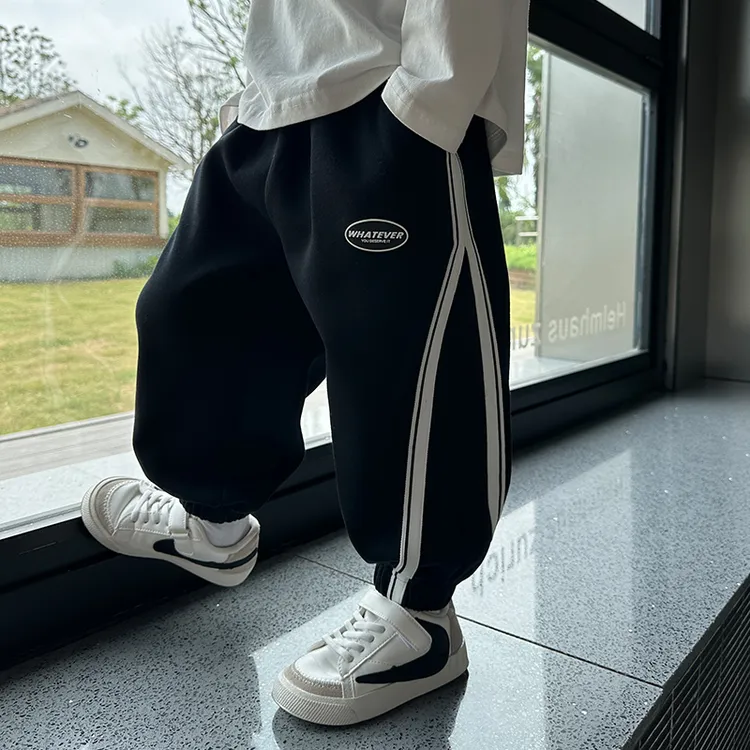 儿童裤子男童春秋季运动卫裤2025新款加厚秋装痞帅男宝加绒休闲裤