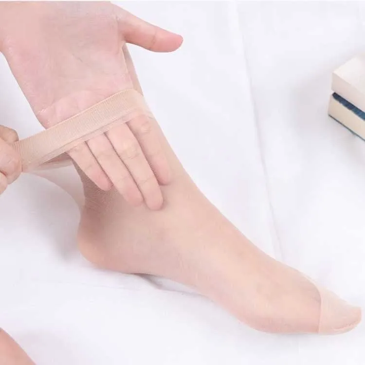 【超值20双40双】女士夏季短丝袜超薄款黑肉色隐形透明水晶袜子女