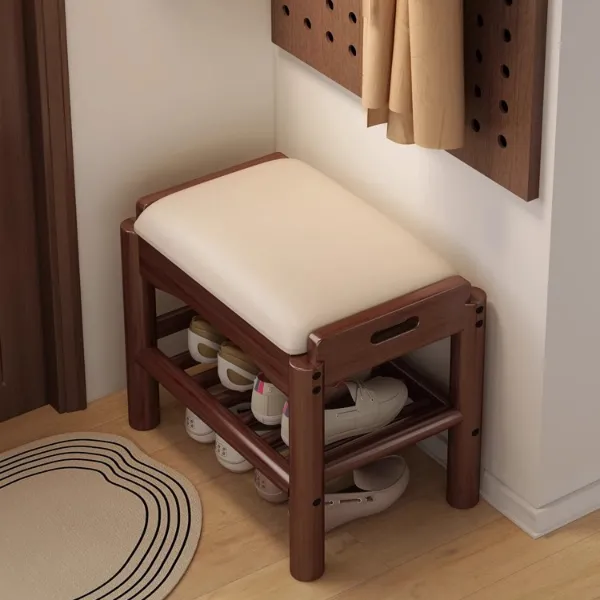 换鞋凳入户实木窄小鞋凳门口家用穿鞋凳子可坐可收纳鞋柜坐凳一体