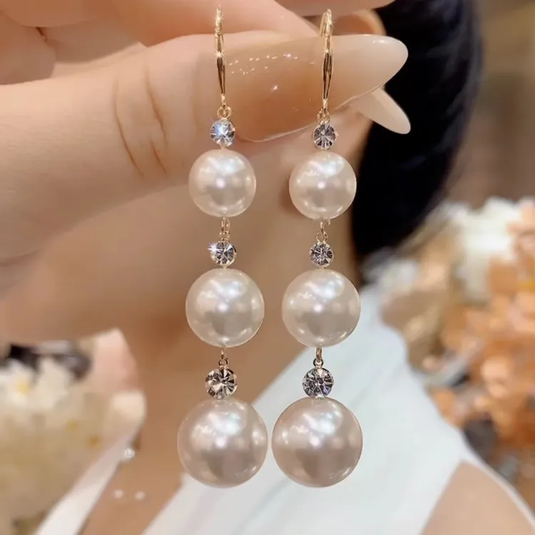 铜合金耳饰 时尚耳环气质轻奢百搭长款素款简约C22