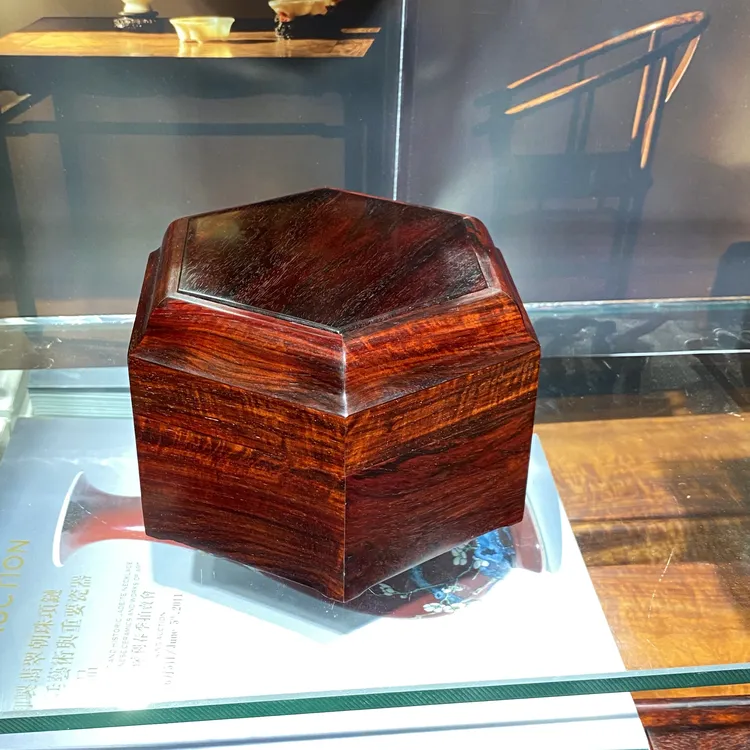 印度小叶紫檀六角首饰盒