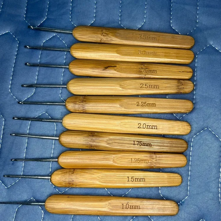 竹柄钩针毛线手工diy钩针编织材料包不锈钢工具套装帽子玩偶包包
