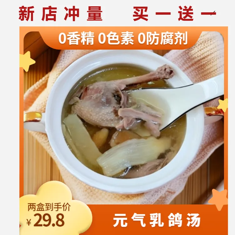 元气乳鸽汤瓦罐煨汤广式炖汤加班熬夜女人滋补加热即食