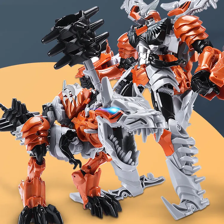 变形玩具5模型汽车金刚机器人大黄蜂恐龙钢索手办合金版儿童男孩4