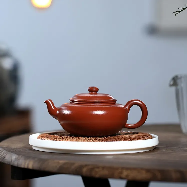 京峰阁宜兴紫砂壶朱泥玉锦壶 正宗纯全手工网孔泡茶壶功夫茶具