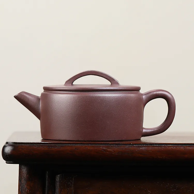 京峰阁宜兴紫砂原矿紫泥汉瓦壶 正宗名家纯全手工泡茶壶功夫茶具