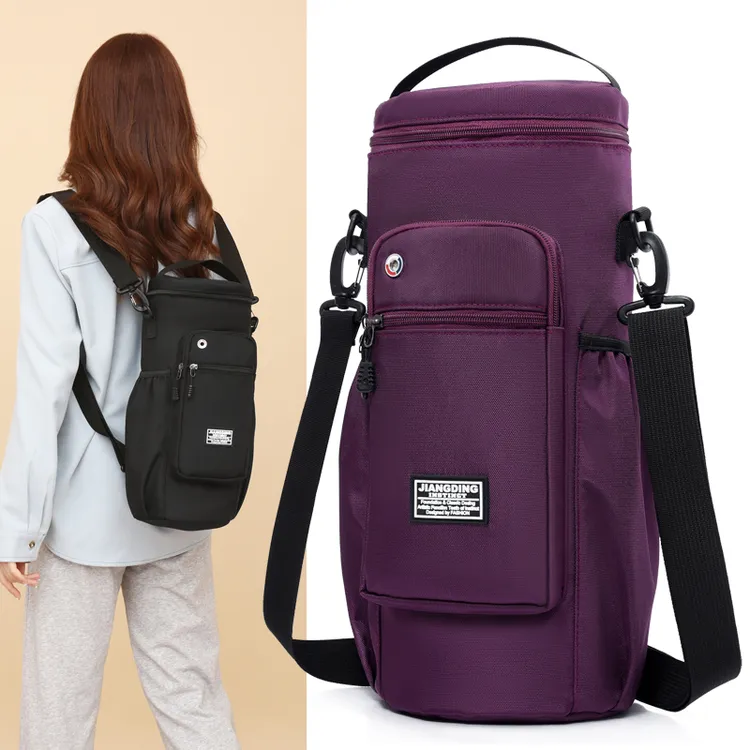 双肩水杯包水杯袋运动户外旅行休闲水杯包包单肩斜挎防水牛津布