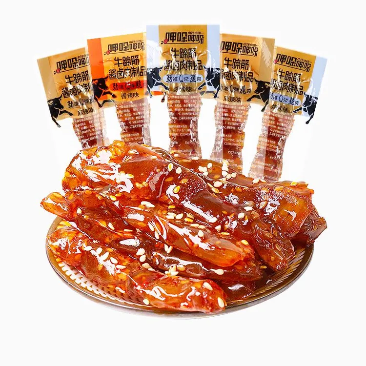 傻哥牛蹄筋即食香辣牛筋酱卤肉制品牛板筋零食食品小吃笋0g
