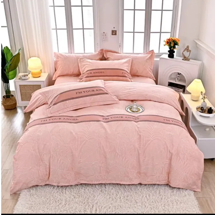 秋冬季加厚磨毛棉四件套全斜纹棉床单被套简约轻奢床上用品四件套