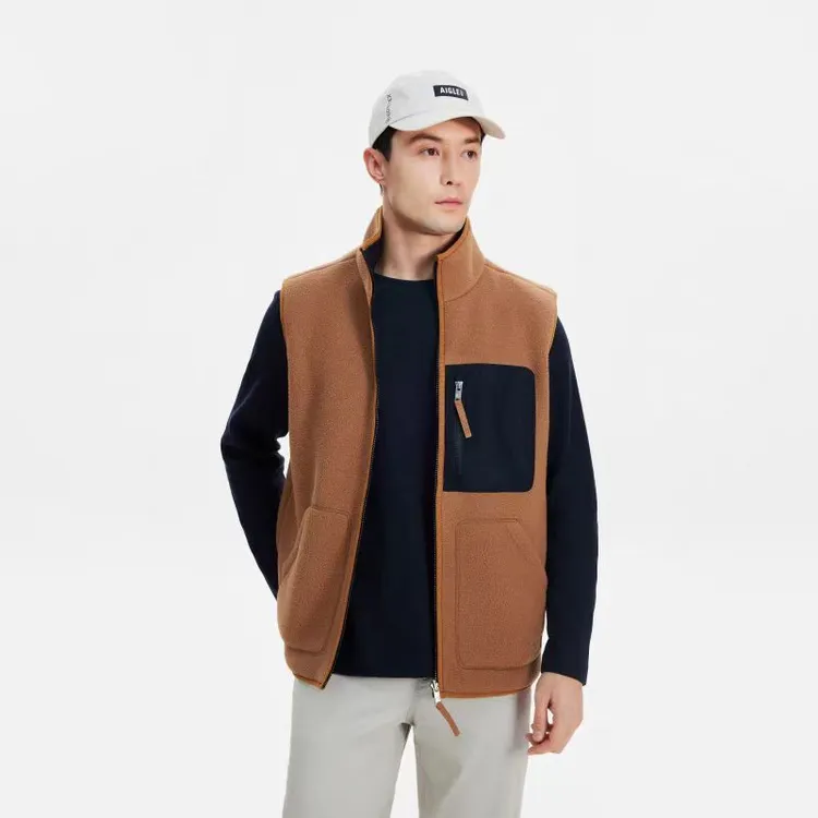 【保价双11】AIGLE艾高户外舒适保暖两面穿可T-KIT抓绒马甲男士BA29