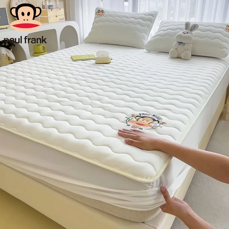 大嘴猴A类加厚夹棉床笠单件水洗棉床垫防尘全包床套罩保护罩