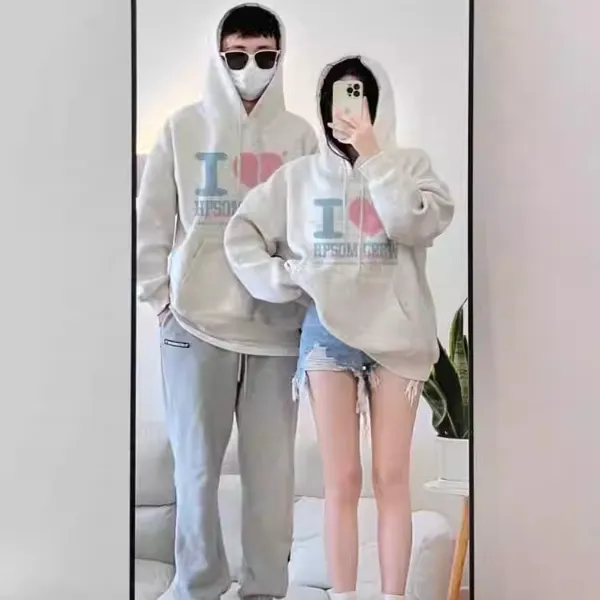 特大码80-300斤连帽卫衣特别的情侣装春秋冬季高级感小众外套潮牌