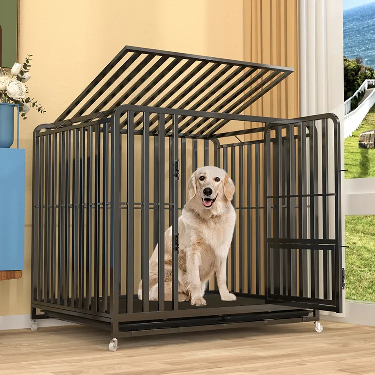 狗笼子加粗中大型犬家用狗笼子带厕所室内专用金毛大型狗笼狗围栏