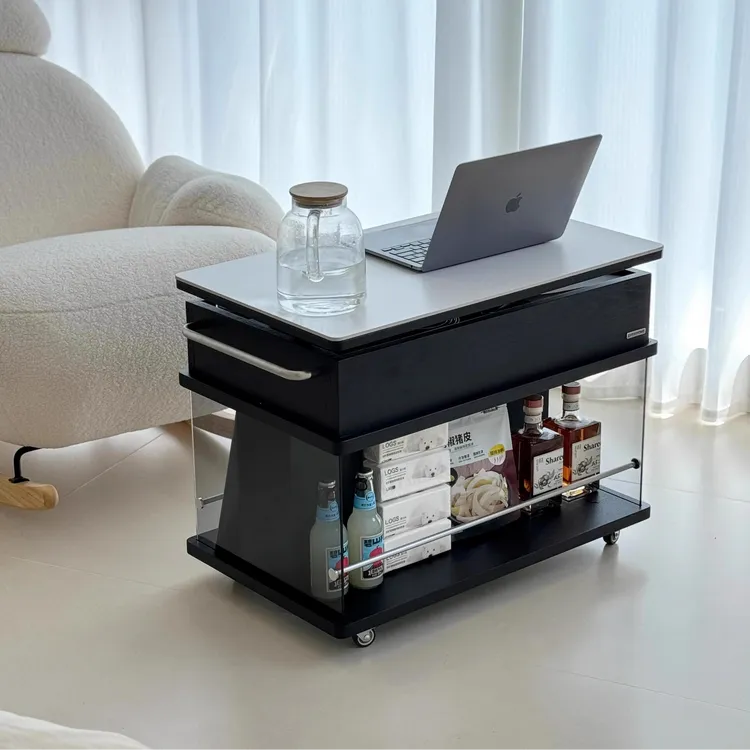 沙发边几升降可移动茶几茶台边柜轻奢实木客厅家用可移动升降茶几