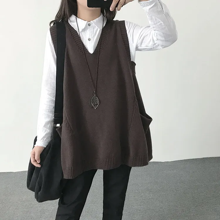 200斤大码女装背心秋冬马甲外穿胖MM毛衣无袖针织衫宽松春秋坎肩