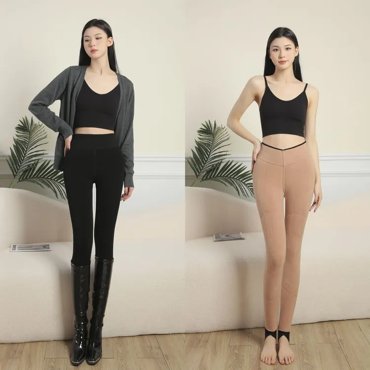 新款700克加厚保暖高腰高弹修身外穿冬季女士打底裤两个尺码可选