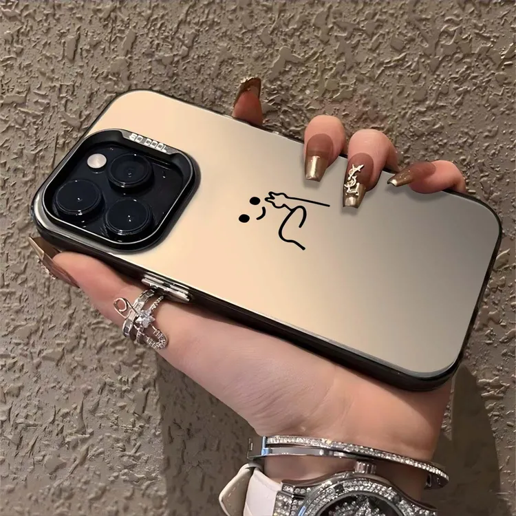 火柴人比耶适用苹果15手机壳iPhone14pro/13/12/11高级感华为个性
