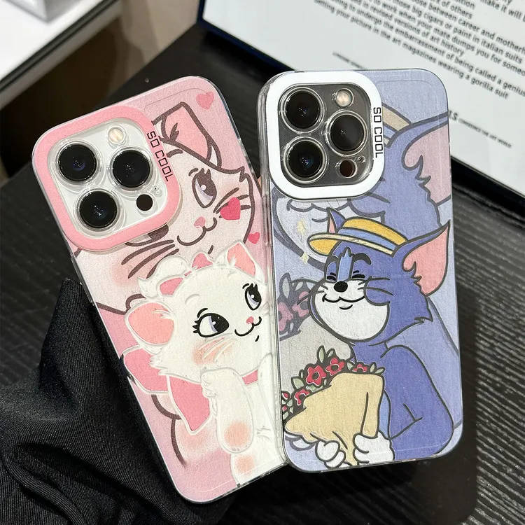 汤姆玛丽天使眼卡通壳适用苹果15手机壳iPhone13华为小米vivo一加