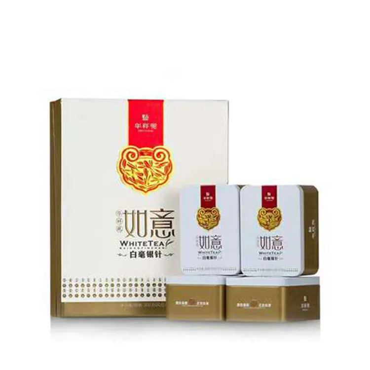 有买有送华祥苑茗茶如意白毫银针礼盒装老200g福鼎特级白茶包邮