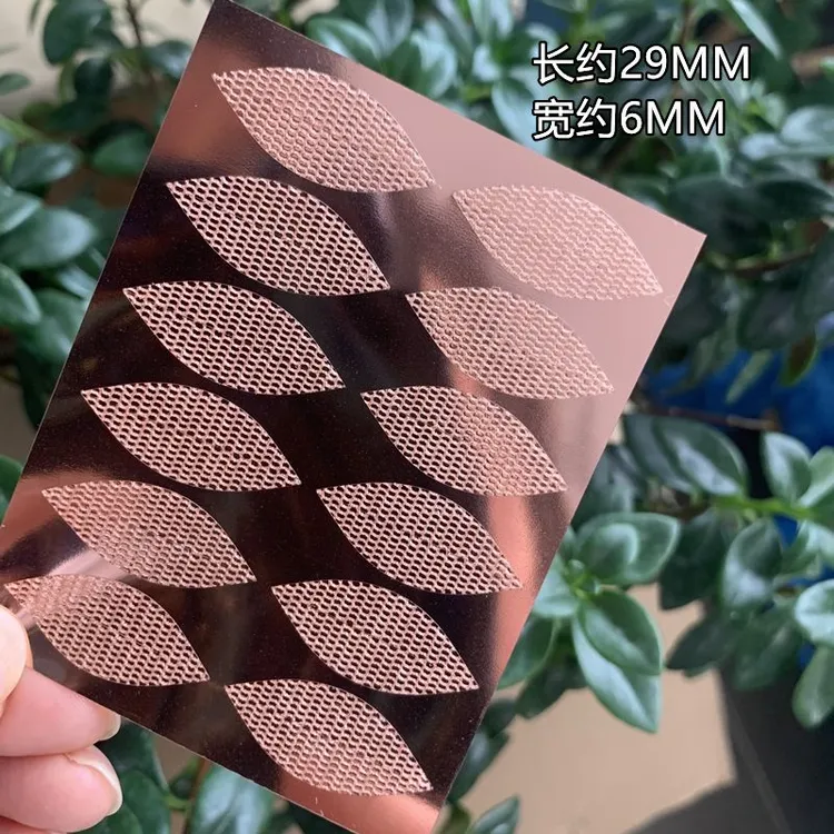 悠亦诗蕾丝金底XL码欧式遇水即自粘双眼皮贴隐形无痕大宽面免胶水