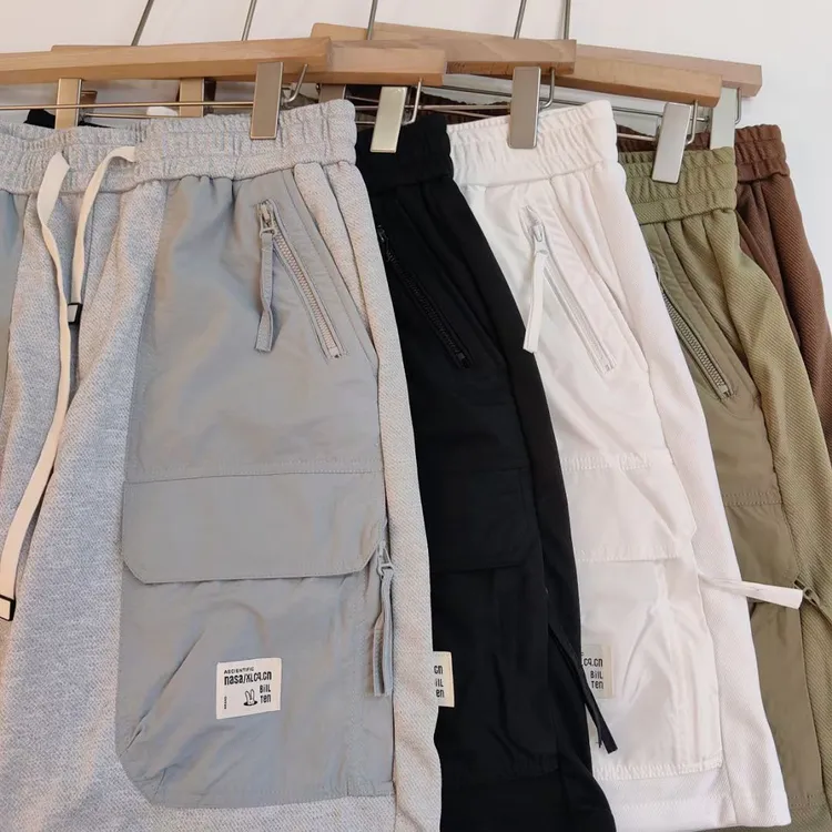 男士潮流时尚休闲短裤拉链口袋