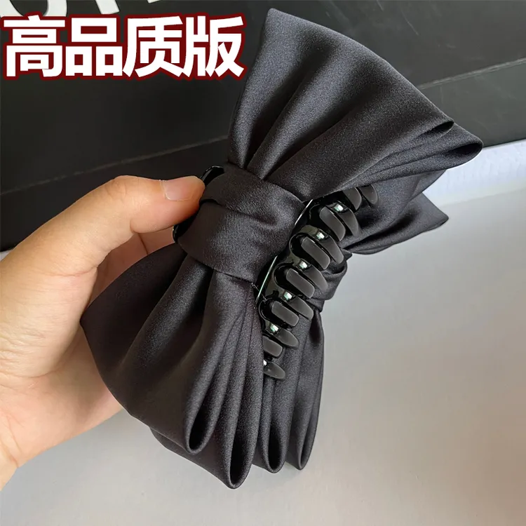 黑色双面大蝴蝶结 抓夹发饰JY-140发夹头饰发卡百搭高马尾发夹