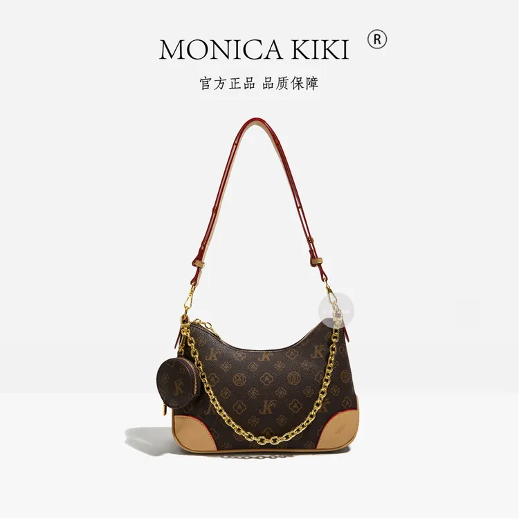 【MONICA KIKI/莫妮卡奇奇】经典复古百搭单肩斜跨包-988