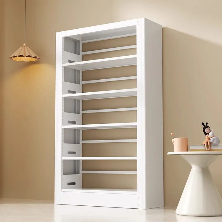 家里客厅书架图书馆自由组合钢制落地置物架一体靠墙儿童多层书柜