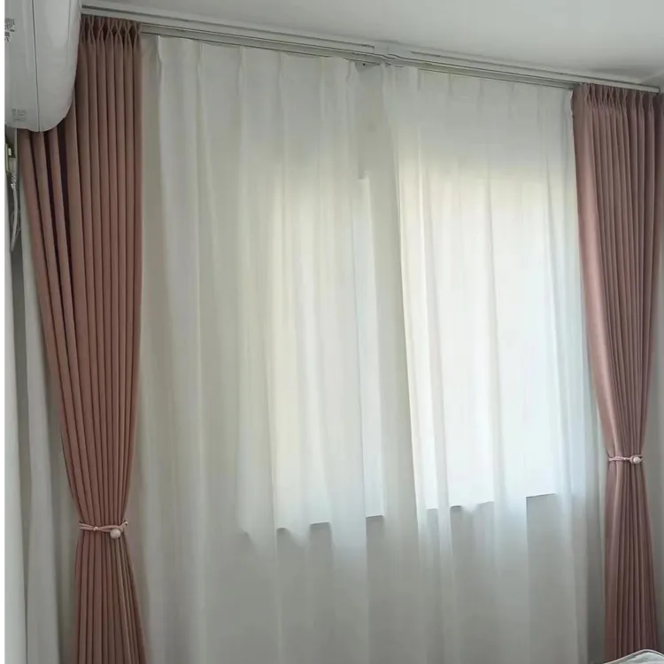 窗帘 窗纱 有飘窗的窗帘 薄荷绿梦幻窗帘